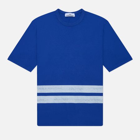 Мужская футболка Stone Island Marina Stripe Oversize, цвет синий
