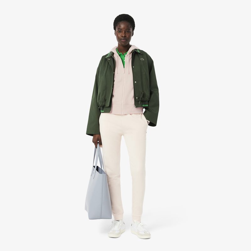 Женская флисовая толстовка Lacoste с капюшоном на молнии 4
