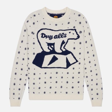 Мужской свитер Human Made Polar Bear Jacquard Knit, цвет белый