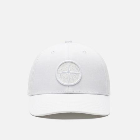 Кепка Stone Island Cotton Reps, цвет белый