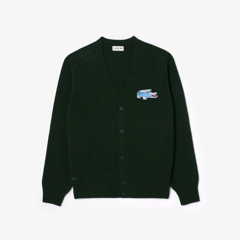 Мужской кардиган Lacoste из кардочесаной шерсти 5