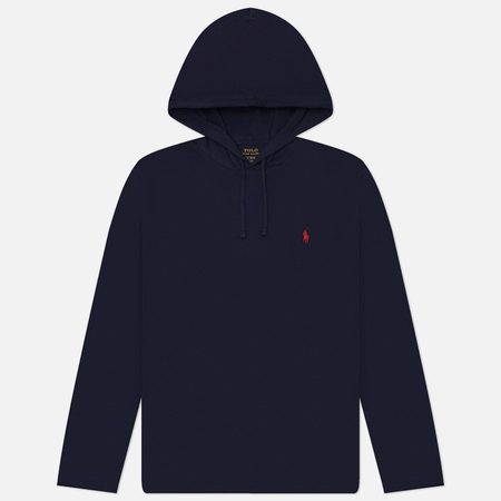 Мужской лонгслив Polo Ralph Lauren Embroidered Logo Hoodie, цвет синий