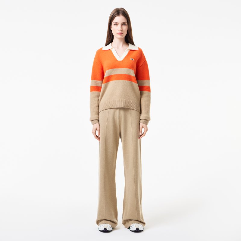 Женские шерстяные брюки Lacoste свободного кроя