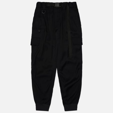 Мужские брюки Y-3 Rayon Twill Cuffed, цвет чёрный