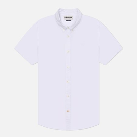 Мужская рубашка Barbour Crest Poplin Tailored Short Sleeved, цвет белый