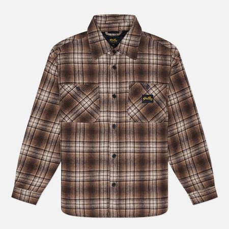 Мужская рубашка Stan Ray Quilted Plaid Overshirt, цвет коричневый