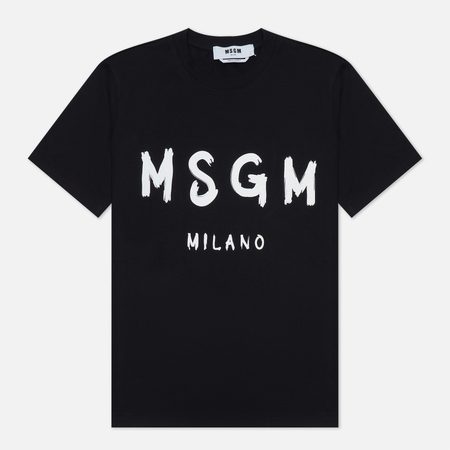 Женская футболка MSGM MSGM Milano Logo, цвет чёрный