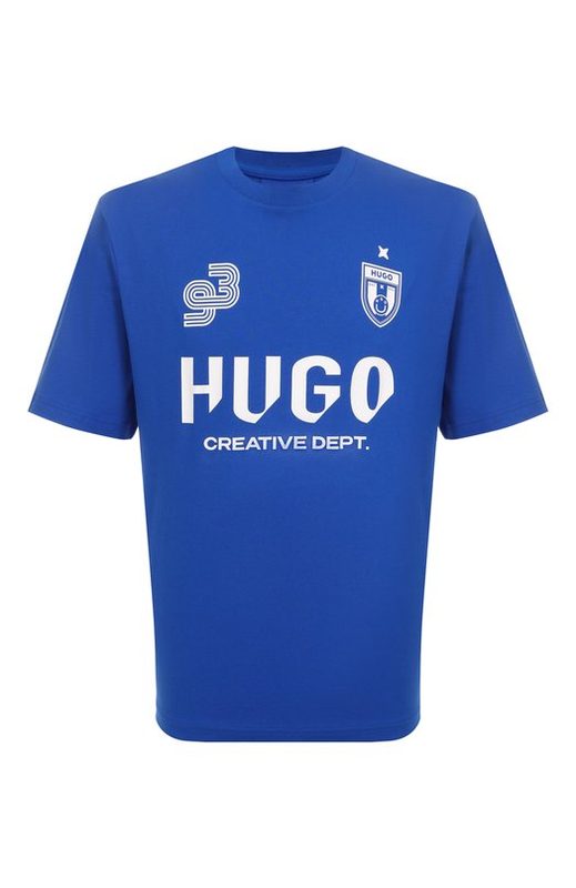 Хлопковая футболка HUGO Blue