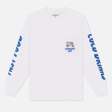 Мужской лонгслив Carhartt WIP Cold Drinks, цвет белый