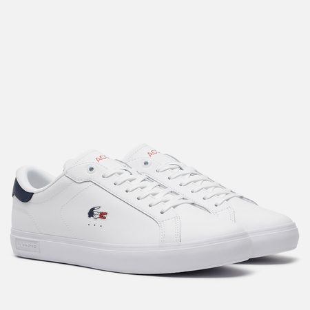 Мужские кроссовки Lacoste Powercourt Leather, цвет белый