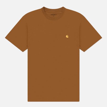 Мужская футболка Carhartt WIP Chase, цвет коричневый