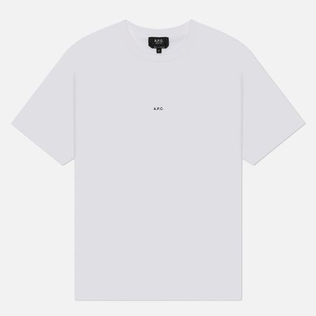 Мужская футболка A.P.C. Boxy Micro Logo GOTS, цвет белый