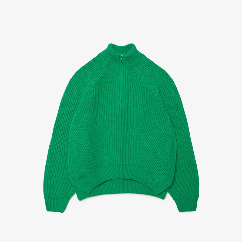 Женский шерстяной свитер Lacoste на молнии 5