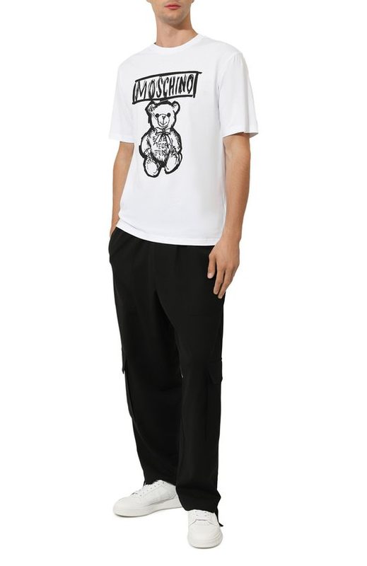 Хлопковая футболка Moschino 2