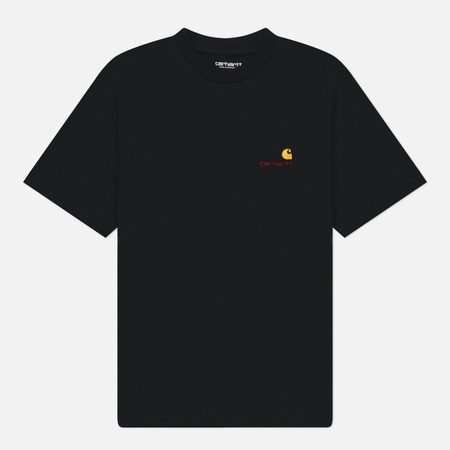 Женская футболка Carhartt WIP W' American Script, цвет чёрный