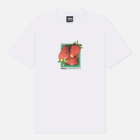 Мужская футболка Stussy Berries, цвет белый