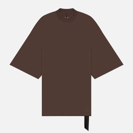 Мужская футболка Rick Owens DRKSHDW Temple Tommy Medium Weight Cotton Jersey, цвет коричневый