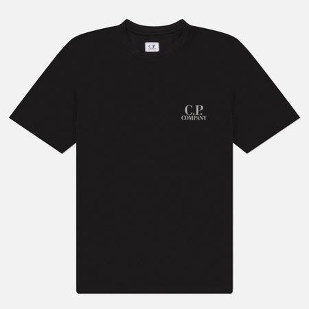 Мужская футболка C.P. Company 30/1 Jersey Logo Comfort, цвет чёрный