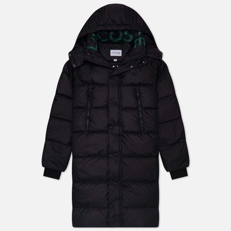 Мужской пуховик Lacoste Embroidered Crocodile Regular Fit, цвет чёрный
