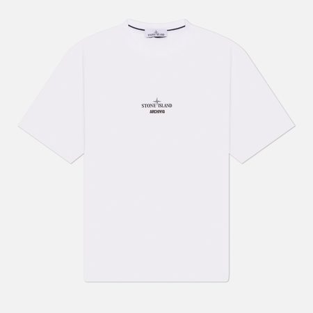 Мужская футболка Stone Island Archivio Project Ice Jacket, цвет белый