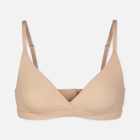 Женский бюстгальтер SKIMS Fits Everybody Crossover Bralette, цвет бежевый