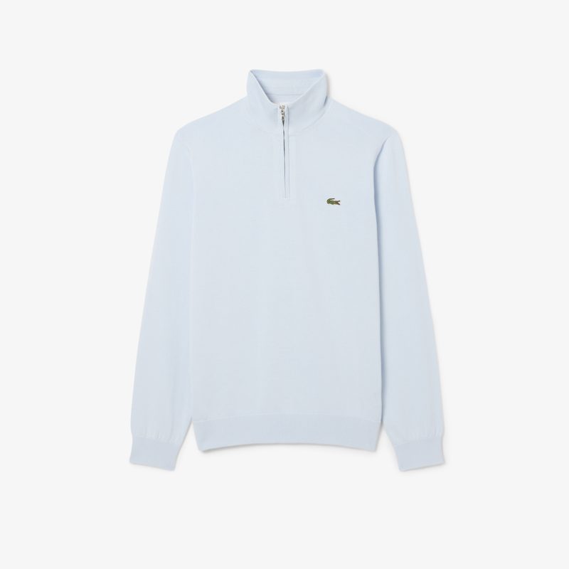 Мужской хлопковый свитер Lacoste на молнии с высоким воротом 4