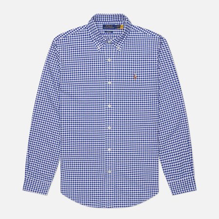 Мужская рубашка Polo Ralph Lauren Classic Oxford Custom Fit, цвет синий