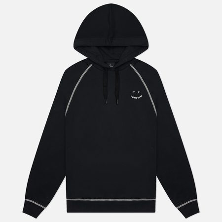 Мужская толстовка Paul Smith PS Happy Embroidered Hoodie, цвет чёрный