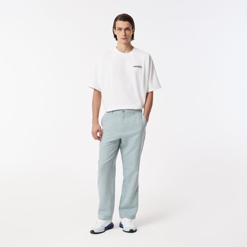 Мужские брюки Lacoste из смеси хлопка и льна