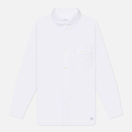 Мужская рубашка Norse Projects Ole Oversized GMD Oxford, цвет белый