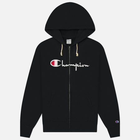 Мужская толстовка Champion Reverse Weave Pinnacle Heavyweight Full-Zip Fleece Hoodie, цвет чёрный