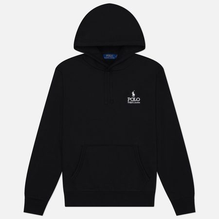 Мужская толстовка Polo Ralph Lauren Logo Graphic Fleece Hoodie, цвет чёрный