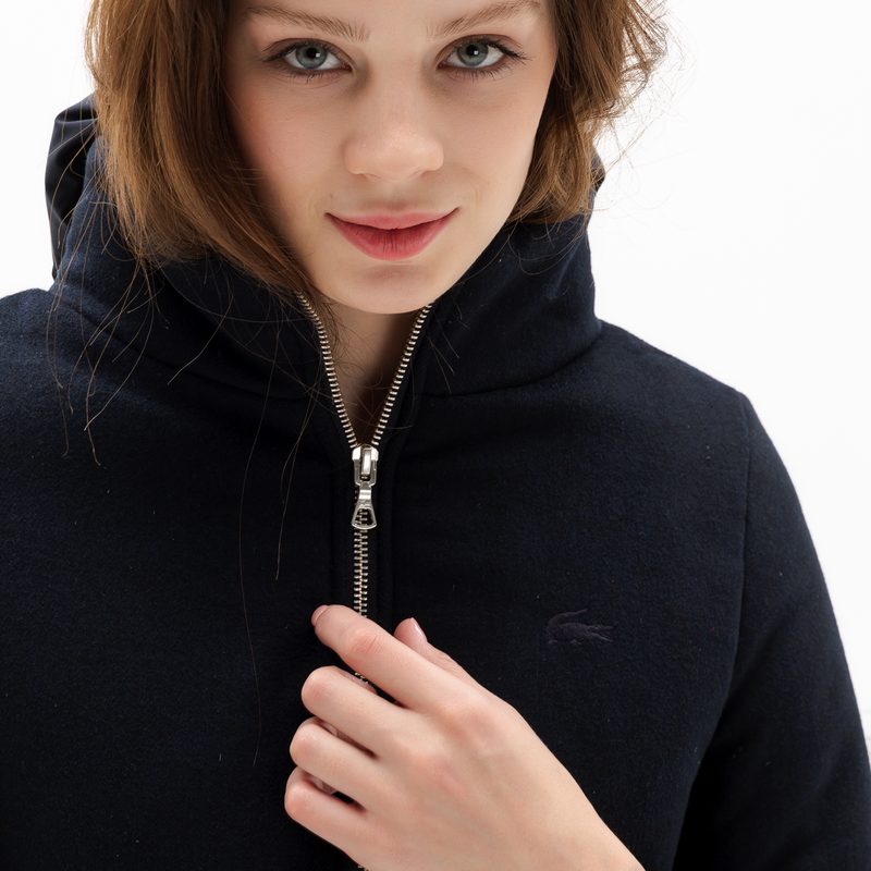 Женское стеганое пальто Lacoste со съемным капюшоном 3