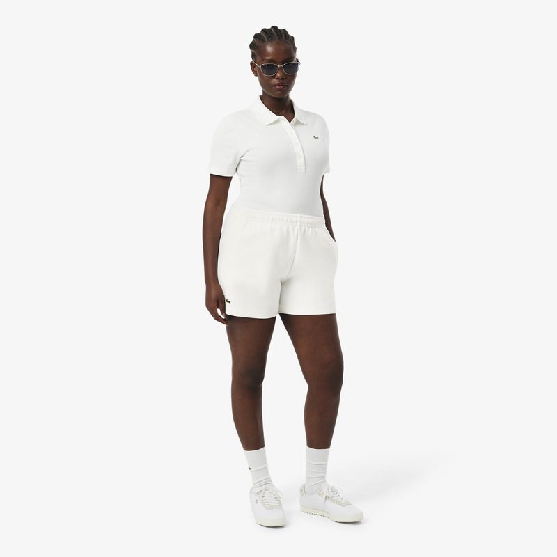 Женские хлопковые шорты Lacoste из пике 4