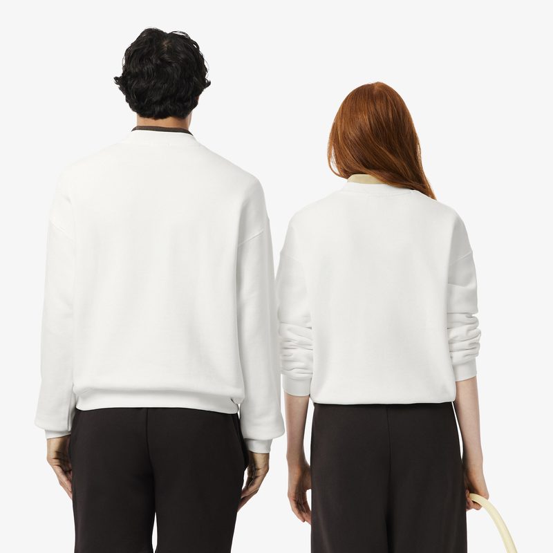 Хлопковый свитшот Lacoste свободного кроя унисекс 2