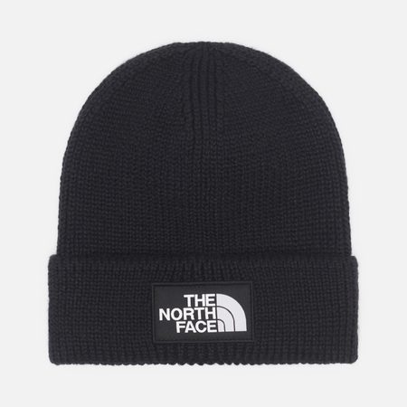 Шапка The North Face TNF Logo Box Cuffed Recycled, цвет чёрный