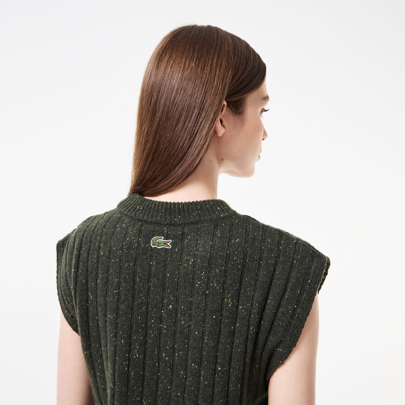 Женское обтягивающее шерстяное платье Lacoste 4