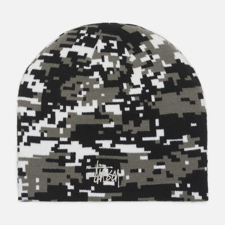 Шапка Stussy Basic Digi Camo Skullcap, цвет серый