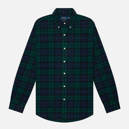 Мужская рубашка Polo Ralph Lauren Classic Oxford Custom Fit, цвет зелёный