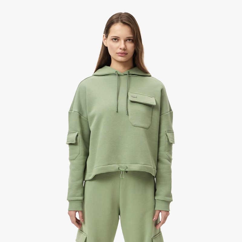 Женский хлопковый свитшот Lacoste