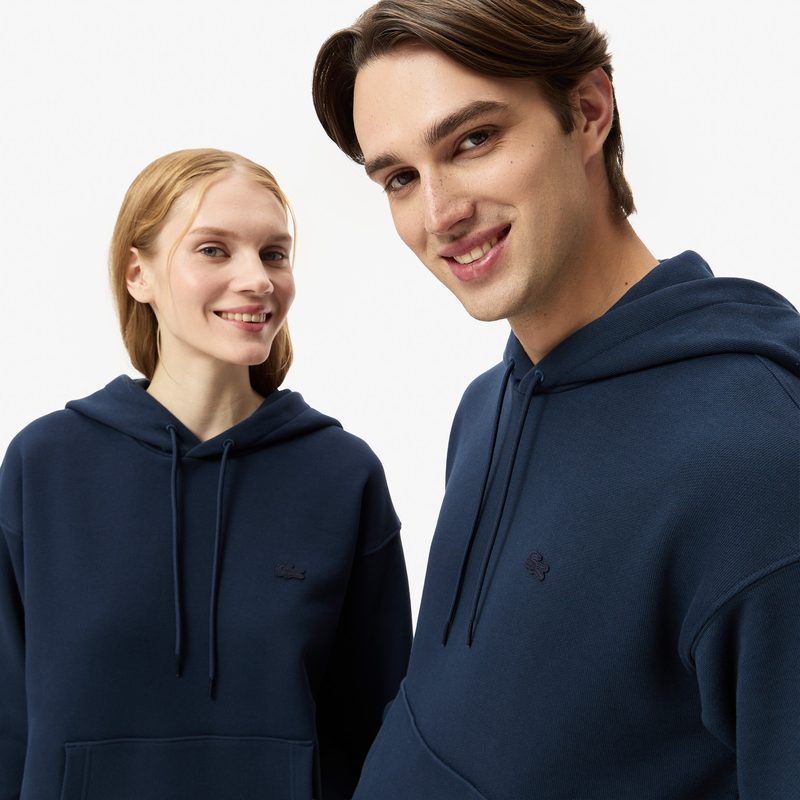 Хлопковый свитшот Lacoste унисекс свободного кроя 3