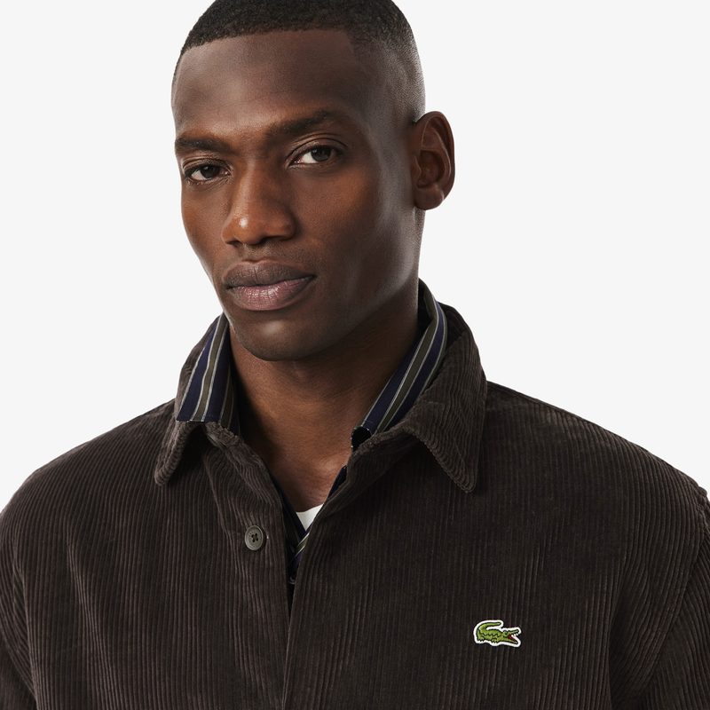 Мужская вельветовая утепленная рубашка Lacoste 3