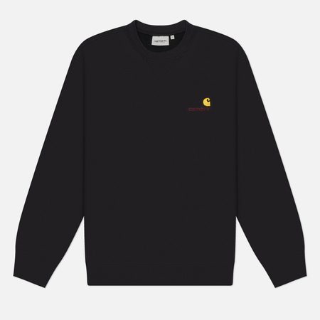 Мужская толстовка Carhartt WIP American Script, цвет чёрный