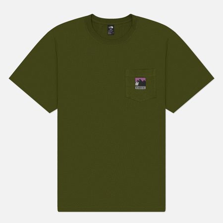 Мужская футболка The North Face Mountain Logo Relaxed, цвет зелёный