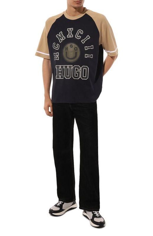 Хлопковая футболка HUGO Blue 2