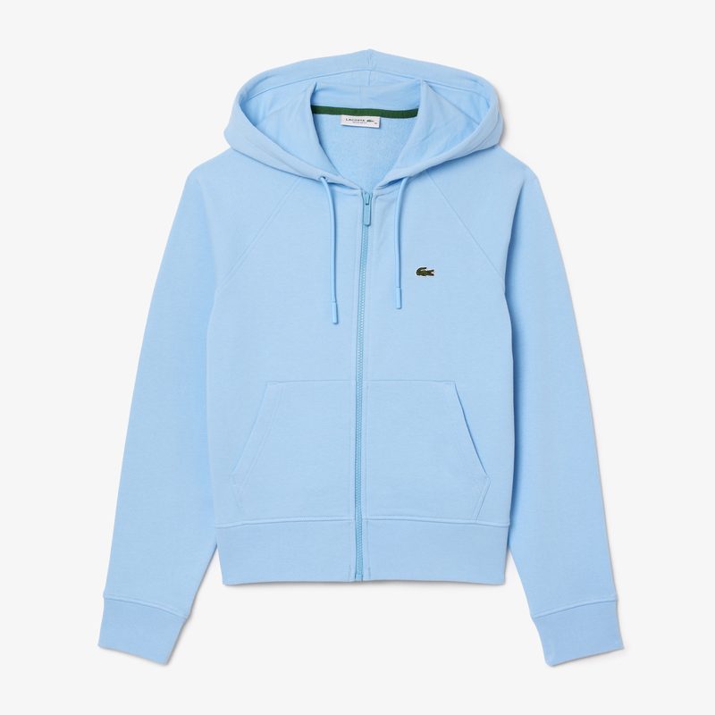 Женская флисовая толстовка Lacoste с капюшоном на молнии 5