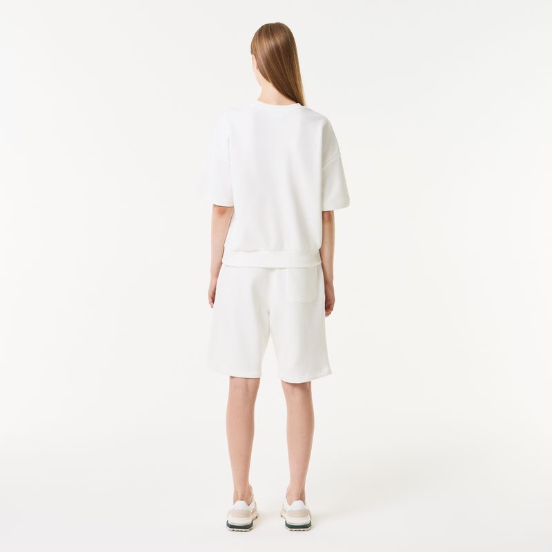 Женская толстовка Lacoste свободного кроя с коротким рукавом 2