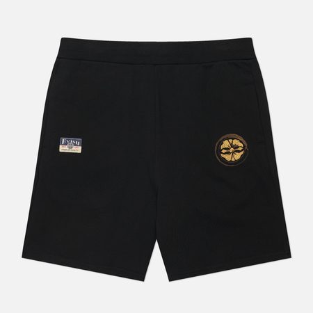 Мужские шорты Evisu Heritage Logo Embroidery, цвет чёрный