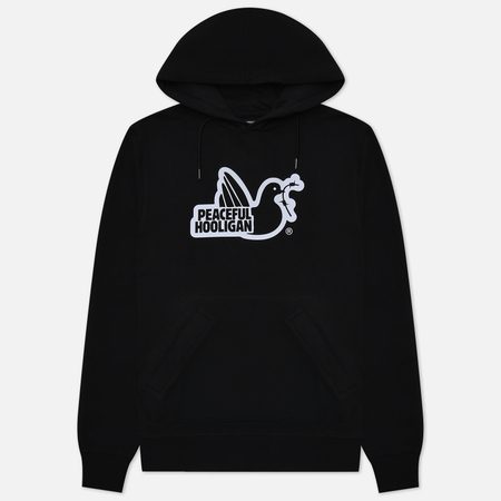 Мужская толстовка Peaceful Hooligan Outline Dove Hoodie, цвет чёрный