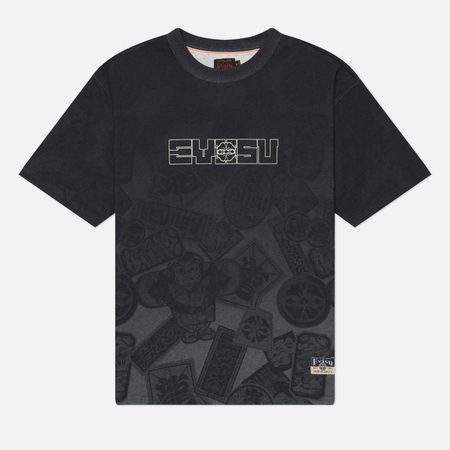 Мужская футболка Evisu Heritage All Over Print Daicock, цвет чёрный